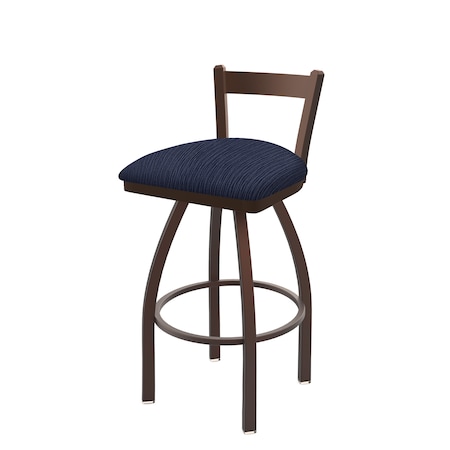 Holland Bar Stool Co 30" Low Back Swivel Bar Stool, Bronze Finish, Graph Anchor Seat 82130BZ014